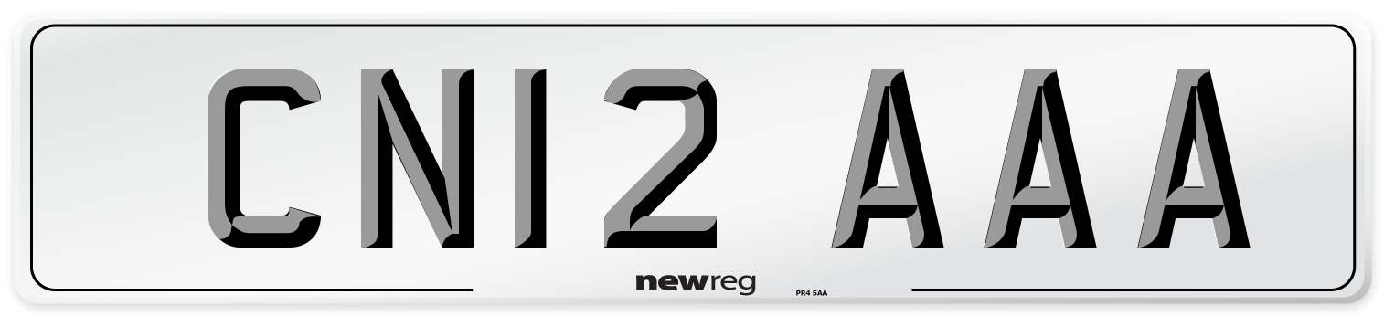 CN12 AAA Number Plate from New Reg